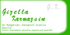 gizella karmazsin business card